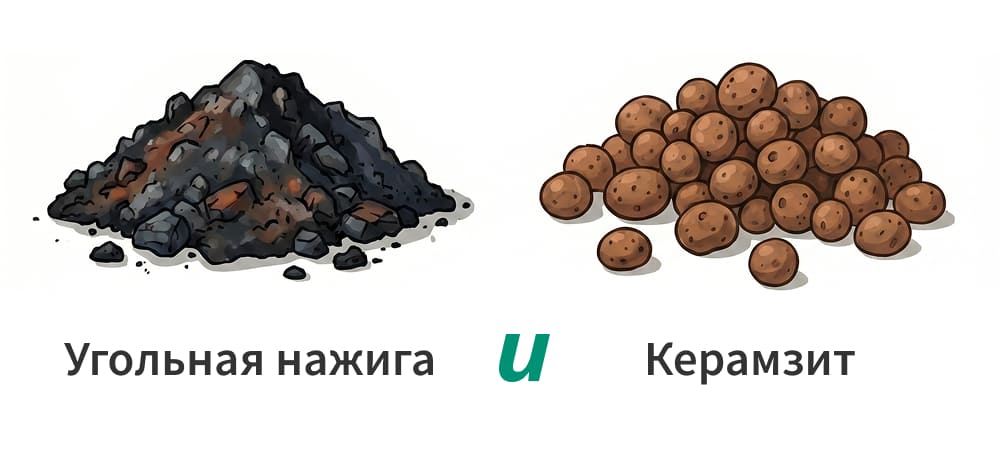 Сравним угольную нажигу и керамзит